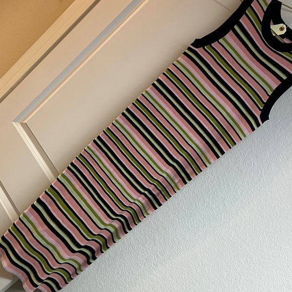 ATM Multi Striped Sleeveless Dress - Picture 2 of 2